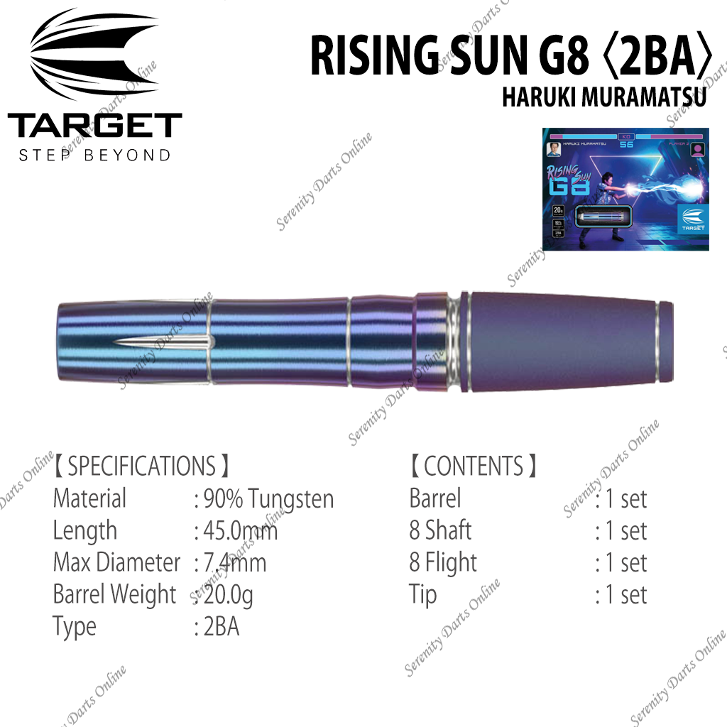 おしゃれ】 TARGET(ターゲット) RISING 2BA G8 SUN ダーツ