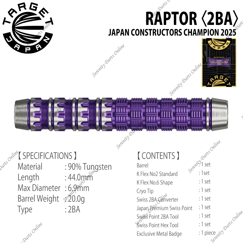 RAPTOR - GEORGE NISHITANI 〈2BA〉•LIMITED EDITION - JAPAN CONSTRUCTORS CHAMPION 2025•